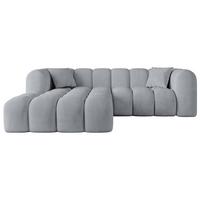 ECKSOFA Ottomane Links OLEA-L1 - 231x173x74 cm Titanfarben - Titanfarben/Schwarz, Holzwerkstoff/Kunststoff (231/173cm) - ALTDECOR
