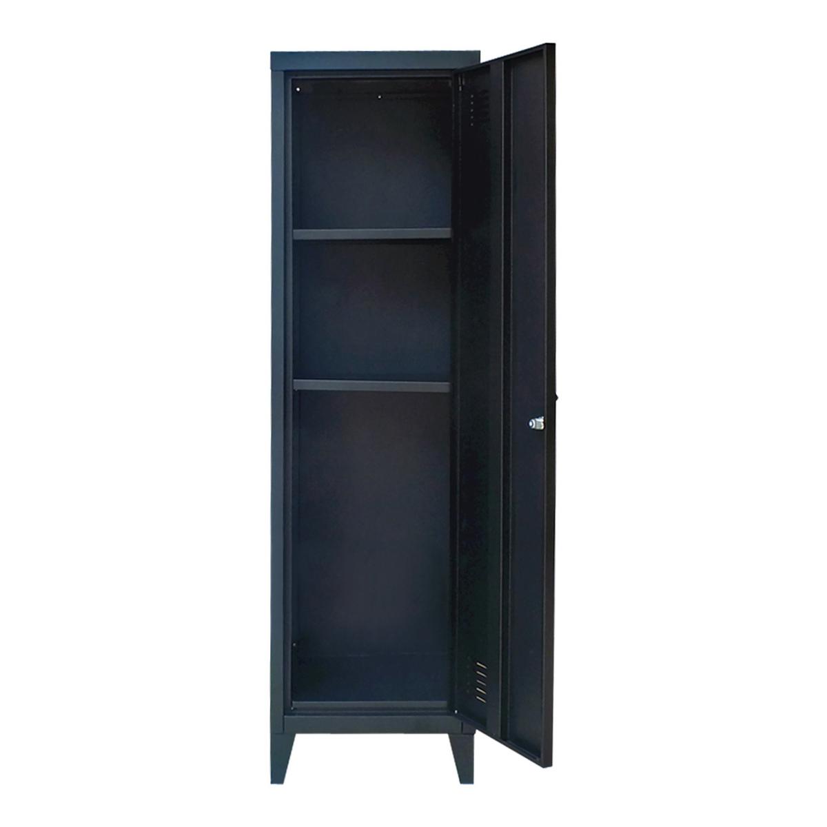 EINZELSPIND Kurikka - Schwarz, Metall (38/137/38cm) - [en.casa]