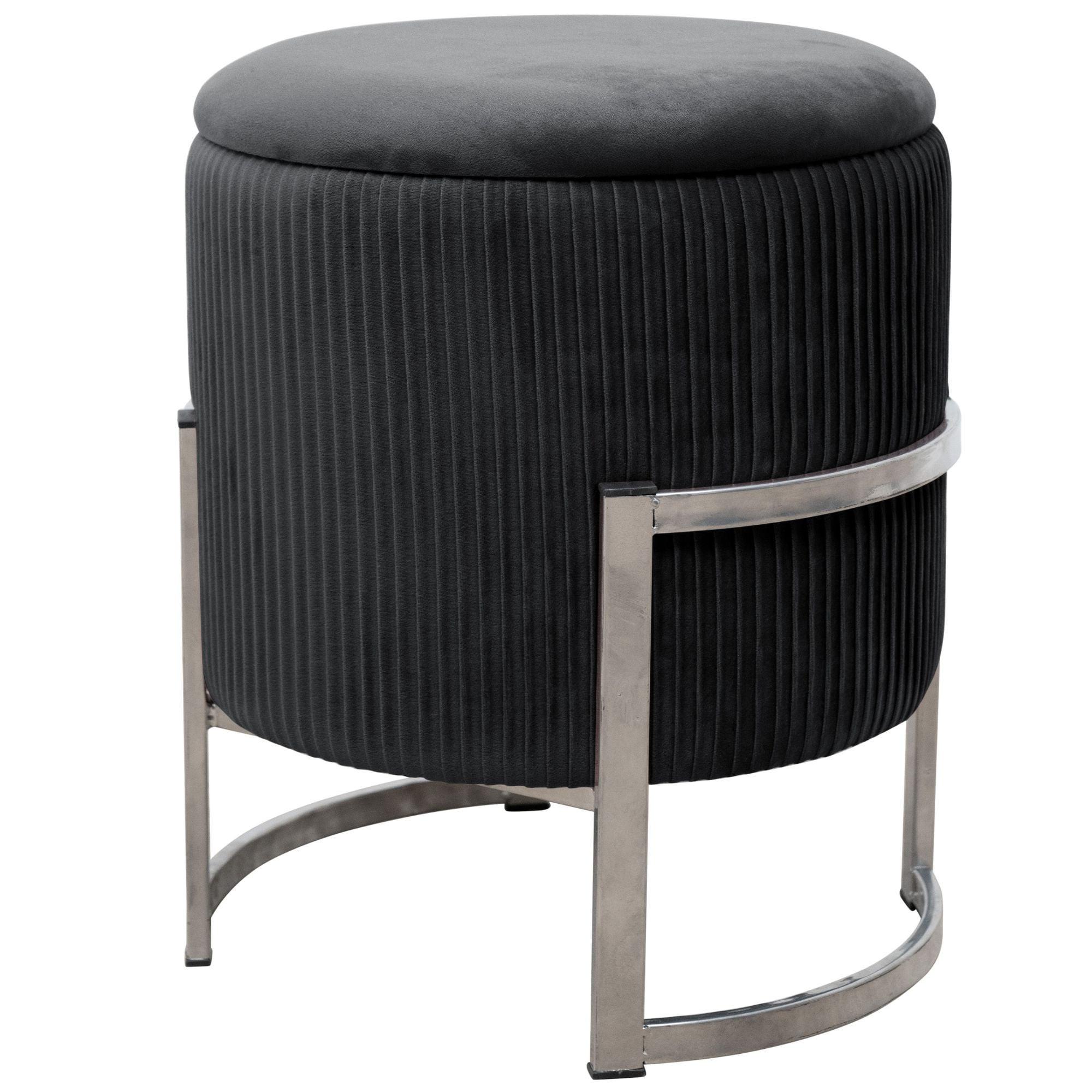 POLSTERHOCKER Graphit 40/46/40 - Graphitfarben, Textil (40/46/40cm) - RAUMHIRSCH FURNITURE