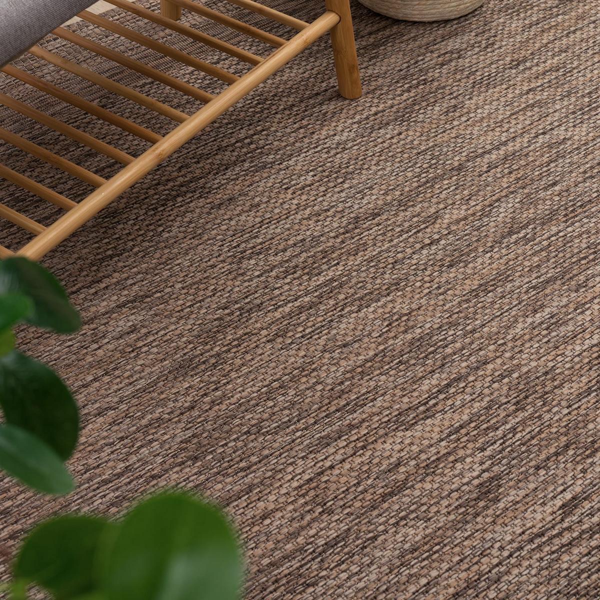 OUTDOORTEPPICH, mit Bordüre, aus Polypropylen, Braun, 80 x 150 cm - Braun, Textil (150/80cm) - KADIMA DESIGN