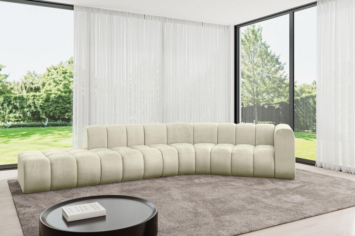 ECKSOFA modulares Sofa Tilmo-L1 - 399x194x70 cm Beige - Beige, Holzwerkstoff/Textil (399/194cm) - ALTDECOR