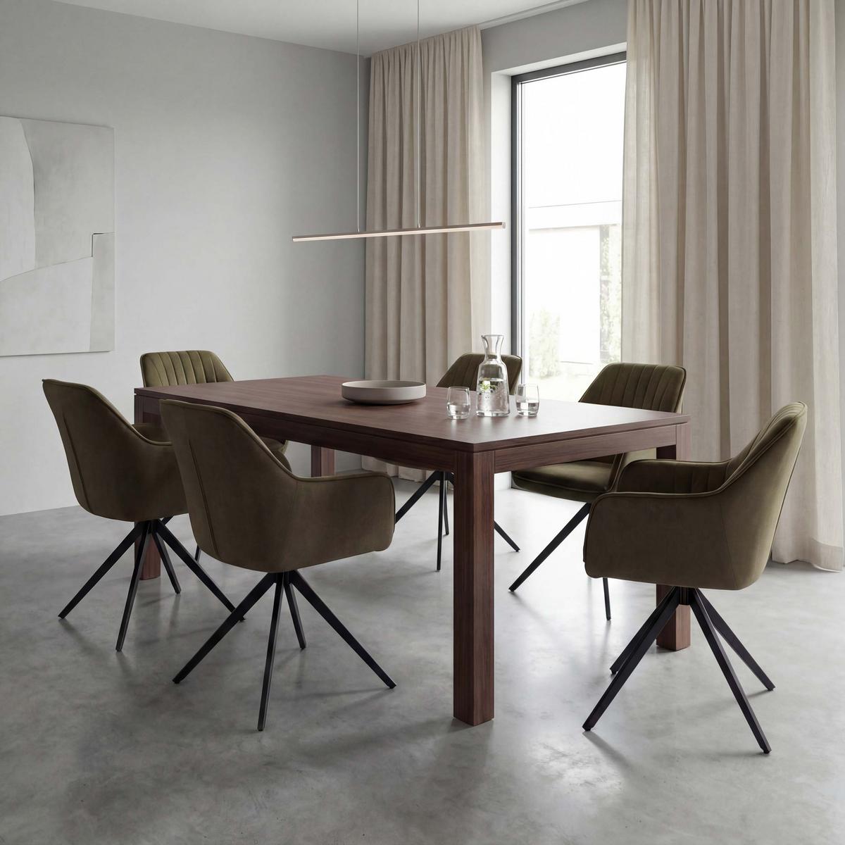 ESSZIMMERSTUHL Grün 6er-Set - Grün, Textil (60/87/68cm) - MCW