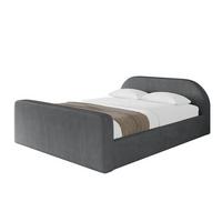 POLSTERBETT mit Bettkasten, Fußteil und Lattenrost, Boxbett mit Matratze H3/H4 - TIVON-Z-V1 180x200 Dunkelgrau - Anthrazit, Holzwerkstoff/Textil (180/200cm) - ALTDECOR