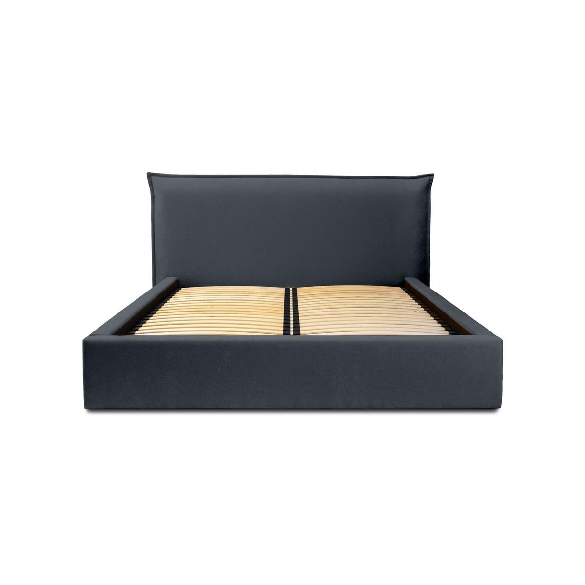 POLSTERBETT Amada Komplettset - Dunkelblau, Holzwerkstoff/Textil (140/200cm) - Fun Möbel