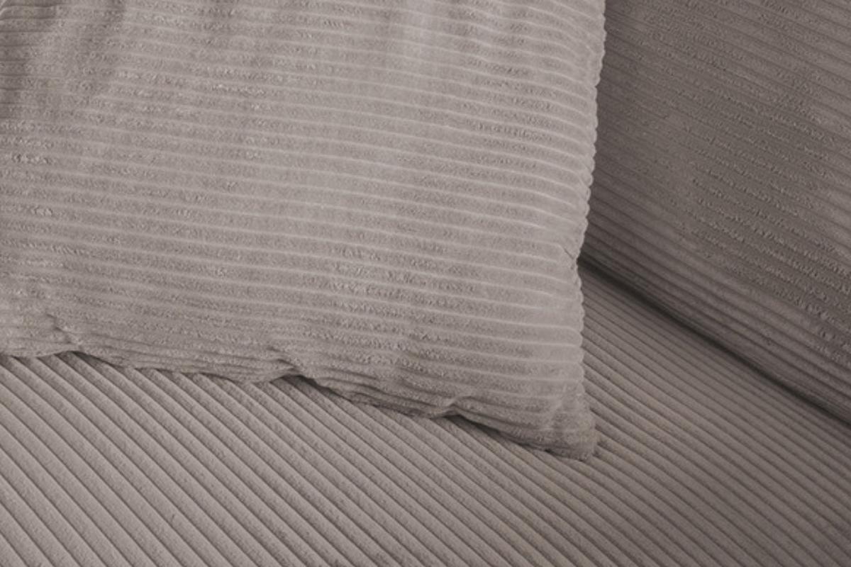 SPITZKISSEN MADELINE Taupe Cord - Taupe, Textil (50/14cm) - KAWOLA