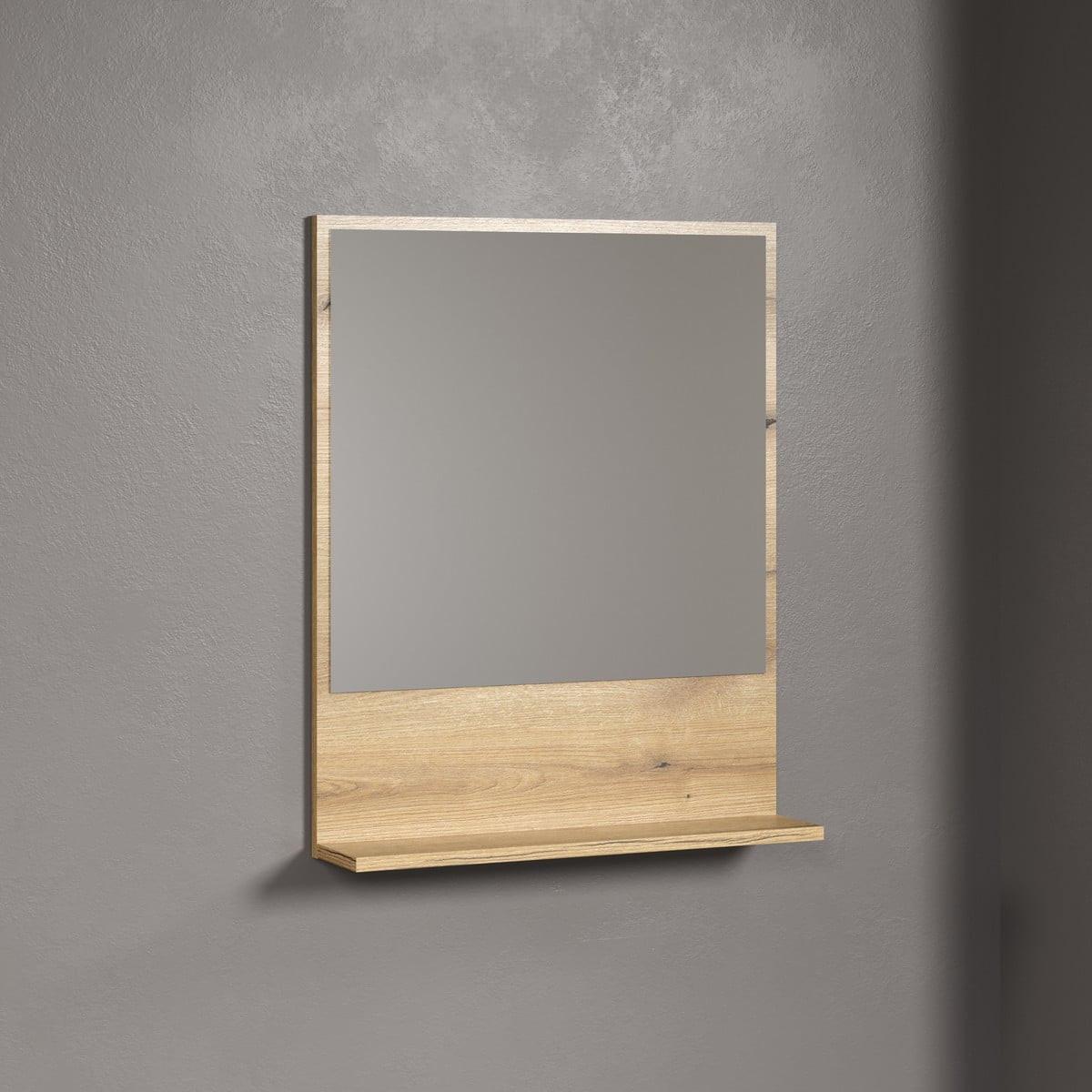 WANDSPIEGEL PureBliss Eiche Dekor - Eichefarben, Holzwerkstoff (60/74/14cm) - Trendteam