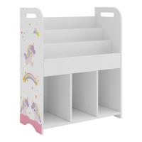 KINDERREGAL Røyrvik - Lila/Weiß, Holzwerkstoff (62/75/29cm) - [en.casa]