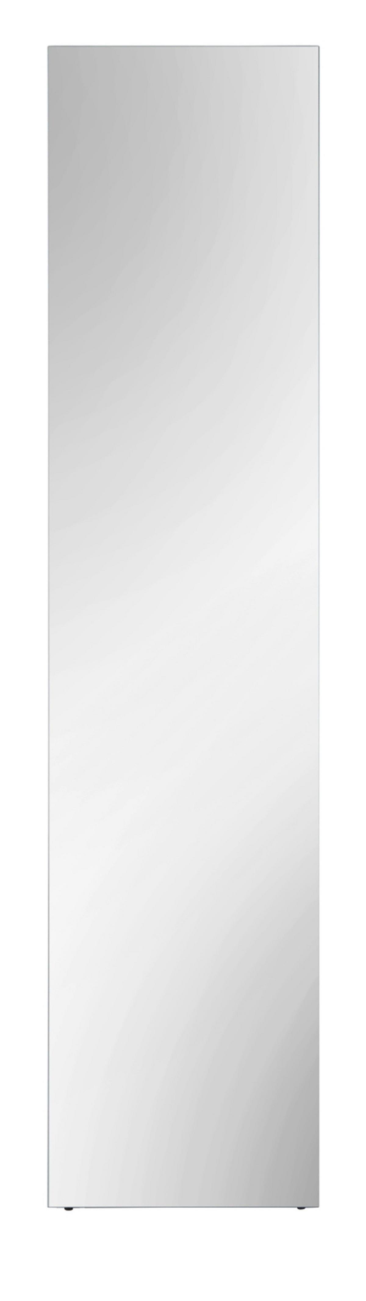 GARDEROBE Evoke Eiche 50 x 200 cm, Kompaktgarderobe mit Spiegel - Eichefarben/Schwarz, Glas/Holzwerkstoff (50/200/30cm) - Furn.Design