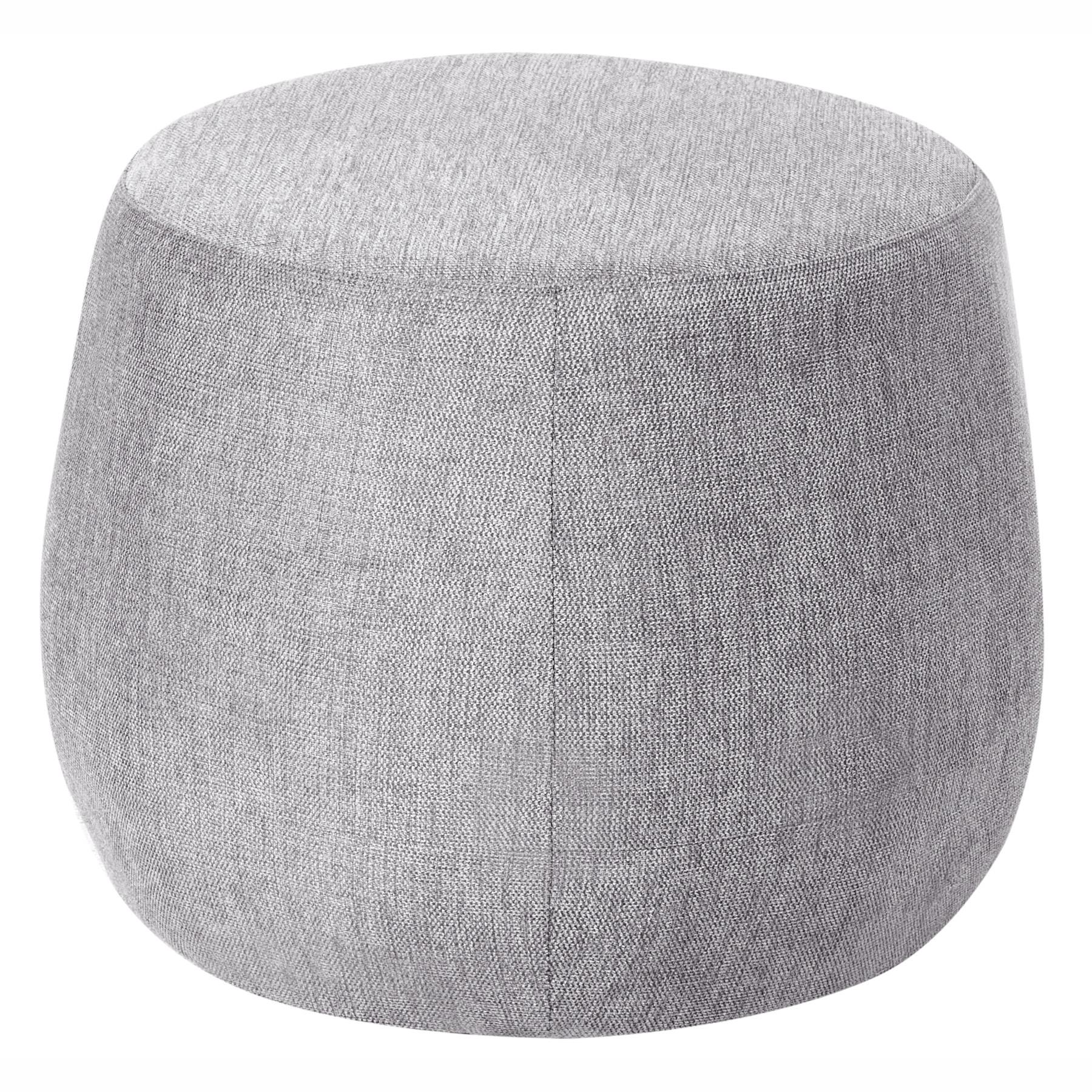 POUF Hellgrau Ashton - Hellgrau, Textil (61/43/61cm) - Beliani