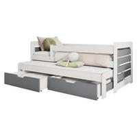 JUGENDBETT Tomas II - Weiß/Grau, Holz (90/200cm) - MIRJAN24