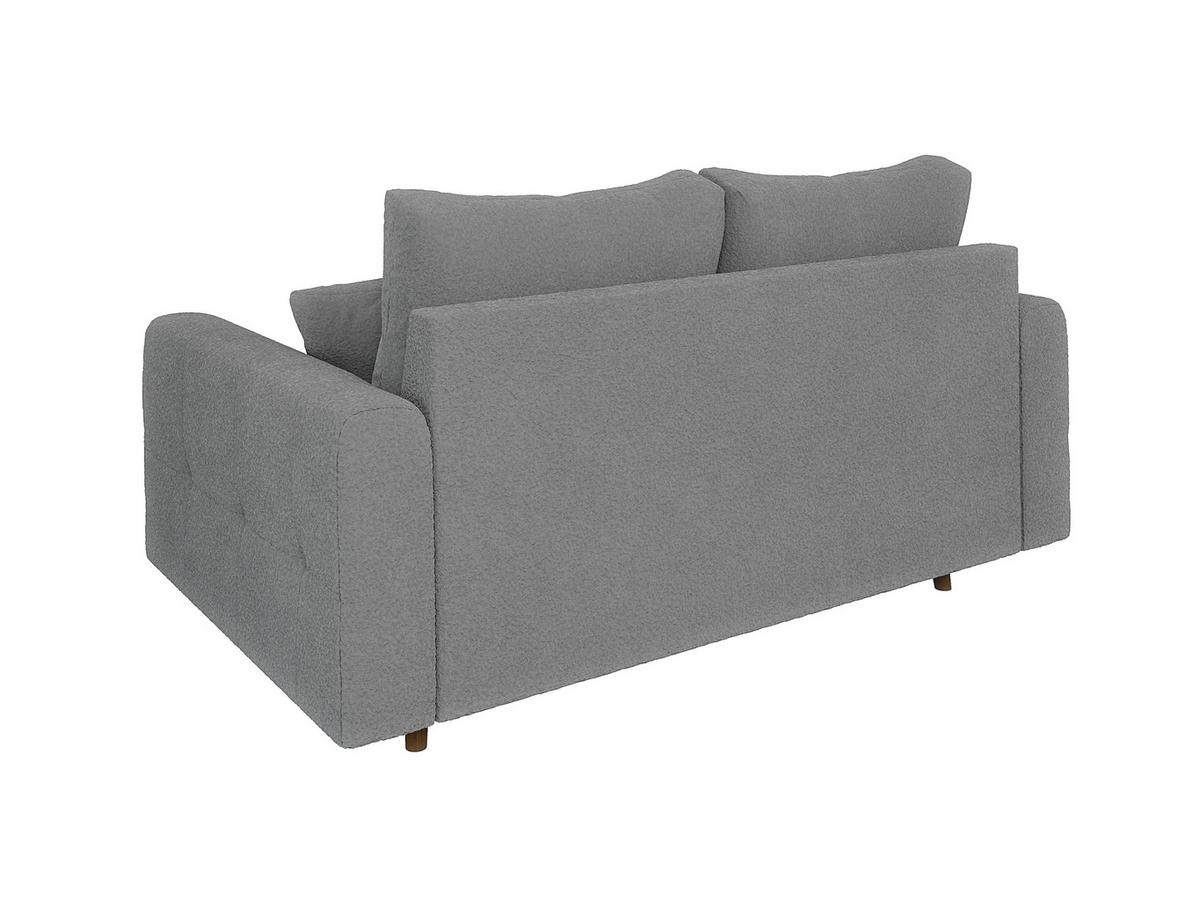 2-SITZER-SOFA Henrik Grau Boucle - Braun/Grau, Holz/Textil (150/81/93cm) - S-Style Möbel