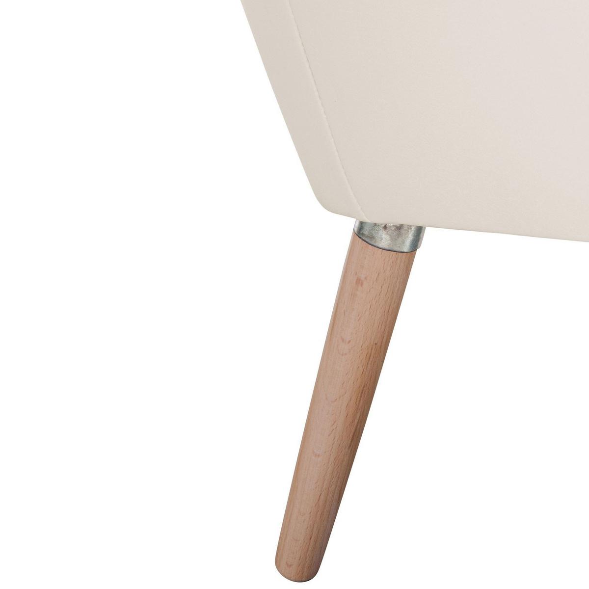 SESSEL Kachka Bezug Kunstleder Buche natur / beige - Weiß, Kunststoff (71/81/67cm) - 58aufmkessel