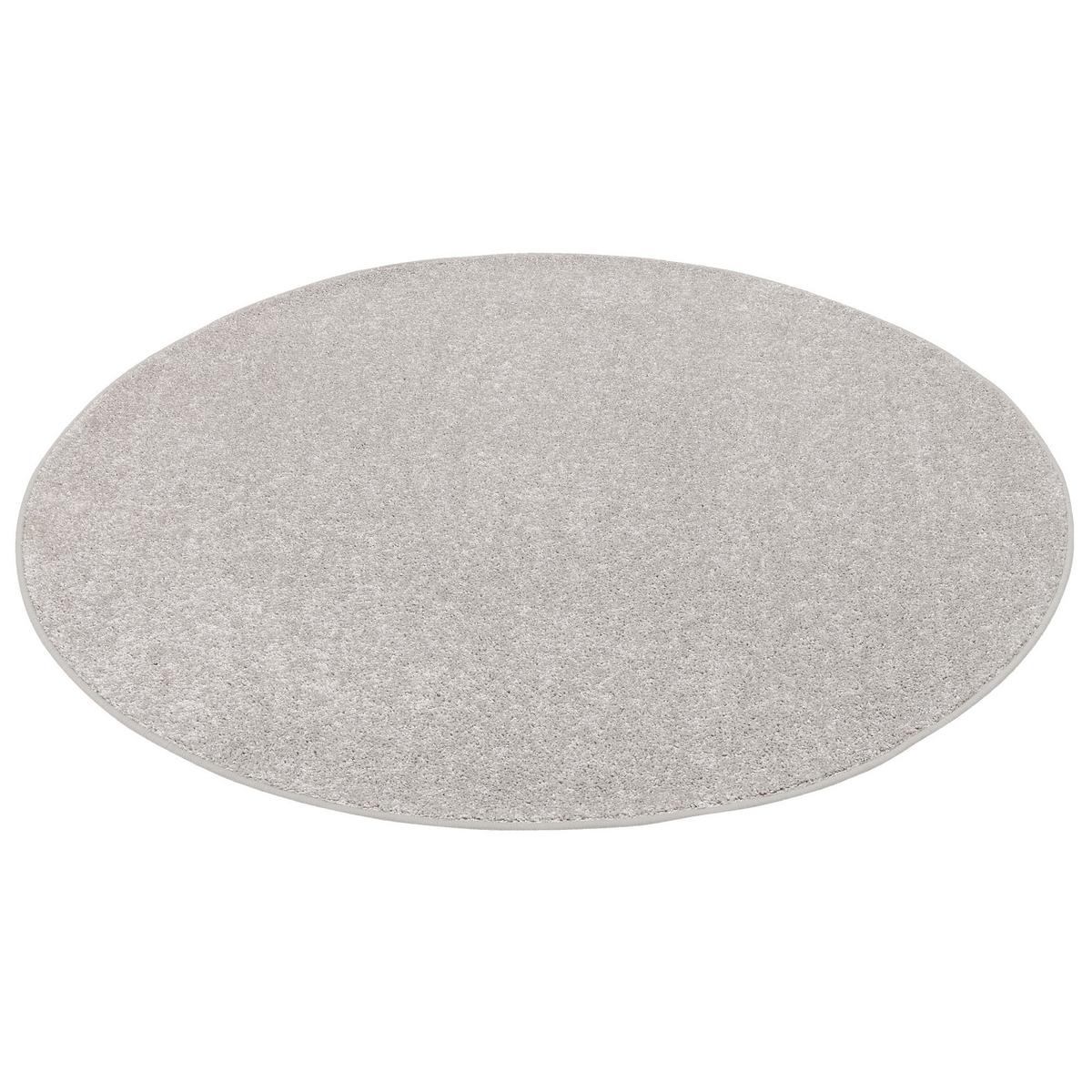 HOCHFLOR VELOURS TEPPICH COTTAGE RUND - Silberfarben, Textil (100/100cm) - Snapstyle