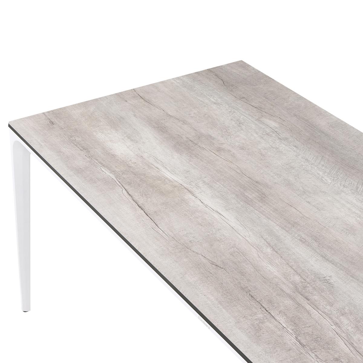 GARTENTISCH 180/90 cm Holzoptik Hellgrau Sovareto - Hellgrau, Kunststoff (180/90/75cm) - Beliani