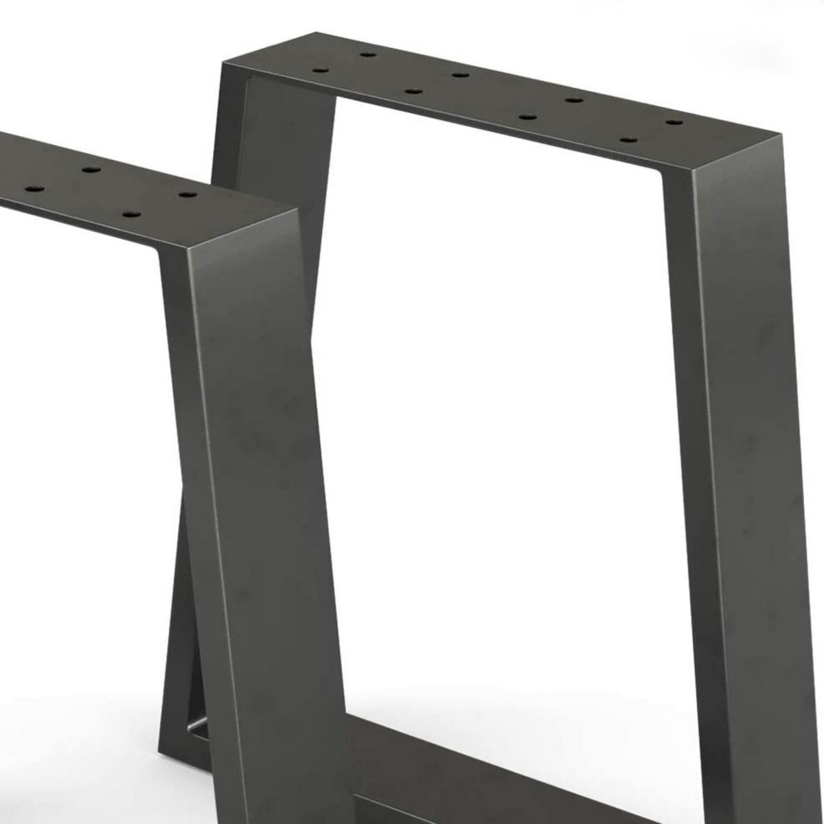 TISCHGESTELL-SET 2 TLG. Marstal - Schwarz, Metall (30/42/6cm) - [en.casa]