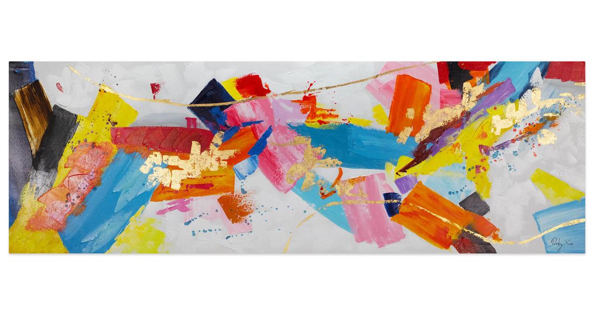 ÖLGEMÄLDE 150/50 cm - Multicolor, Holz/Textil (150/50cm) - KUNSTLOFT