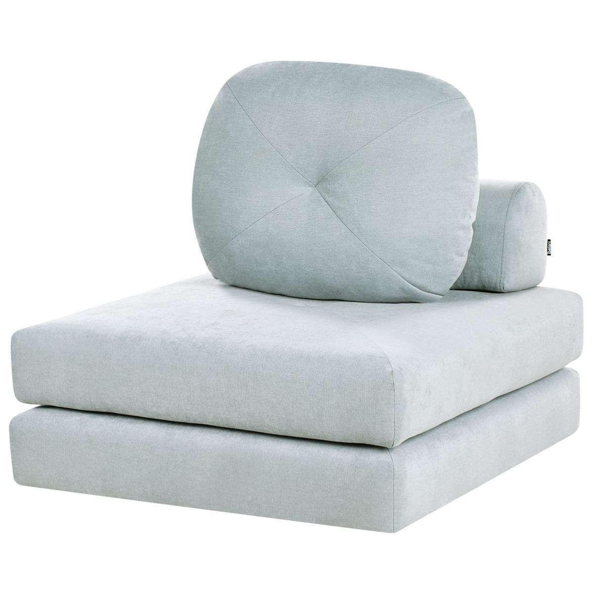 SCHLAFSOFA 81/182 cm Hellblau Olden - Blau, Textil (81/54/91cm) - Beliani