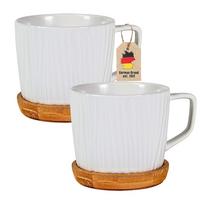 KAFFEETASSE TEETASSE (2er-Set) - Weiß, Keramik (8.8/8/24cm) - Intirilife