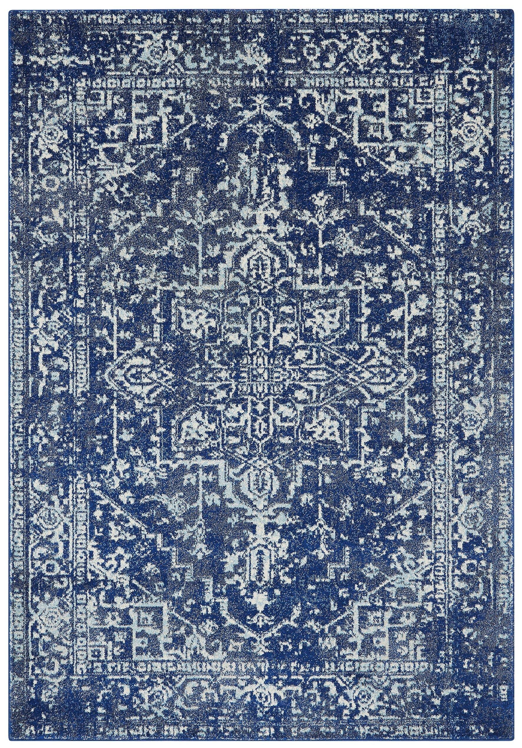 TEPPICH LODI-Lambro, im Vintage-Stil, Dunkelblau, 200 x 290 cm - Blau, Textil (200/290cm) - KADIMA DESIGN