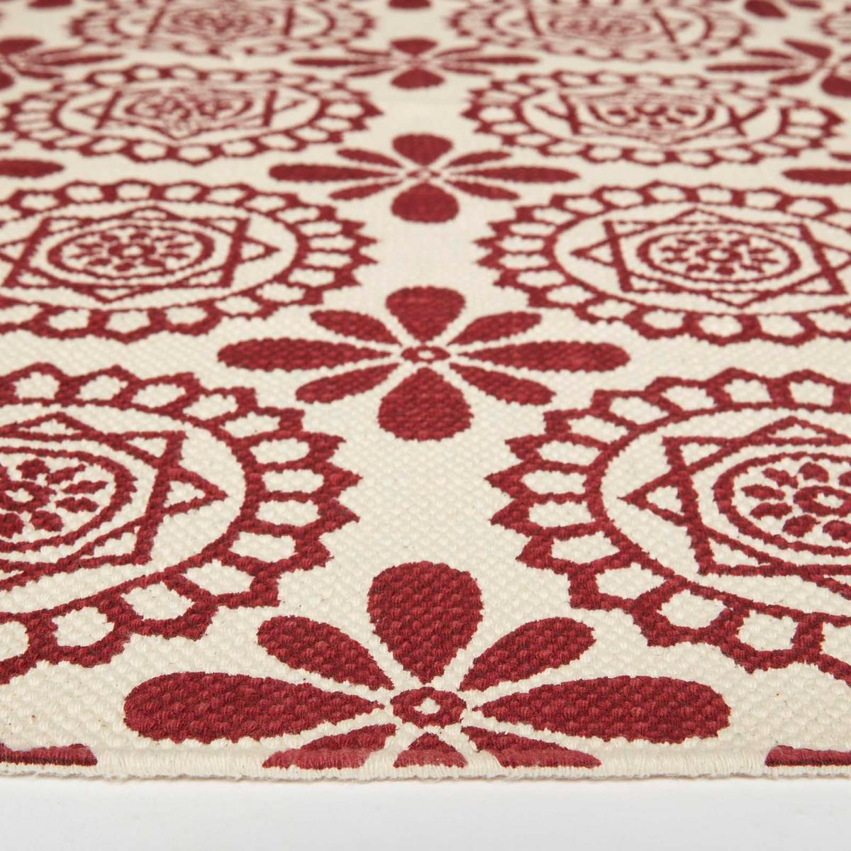 BAUMWOLLTEPPICH Cassia gemustert 90/150 cm - Rot, Textil (90/150cm) - Homescapes