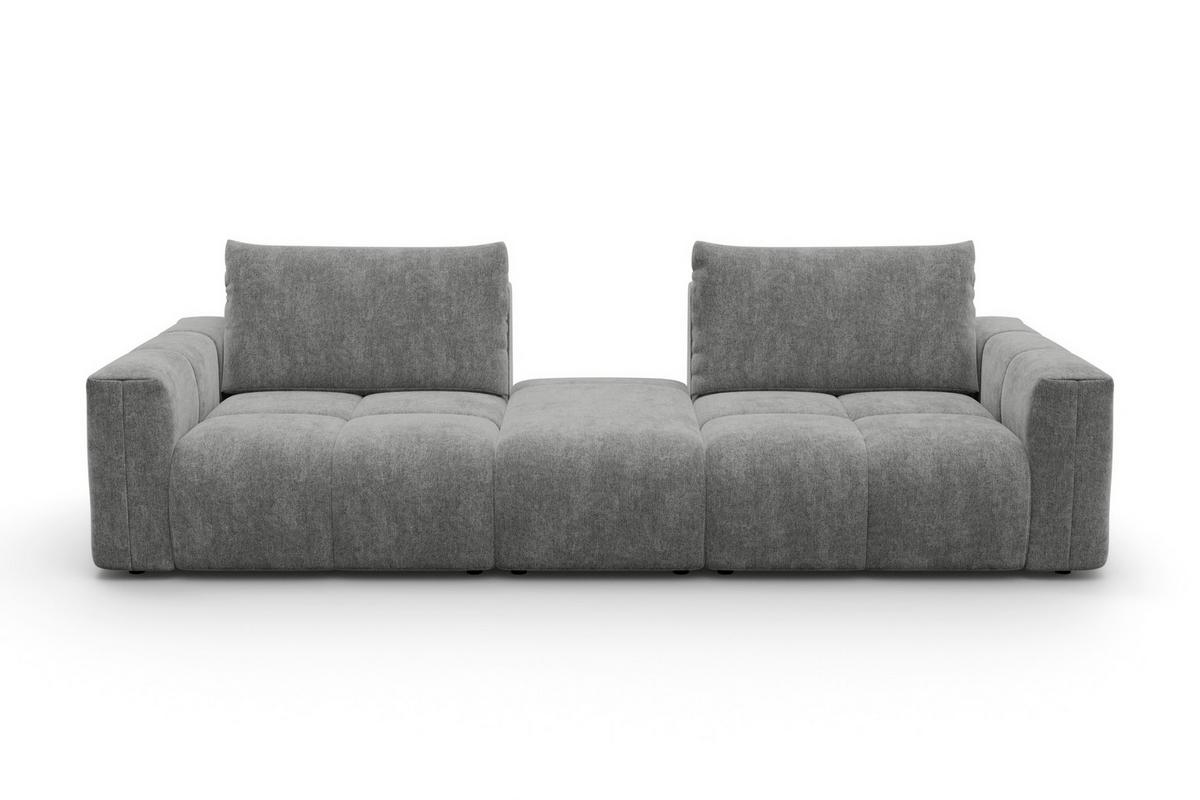SOFA VERONA 4-Sitzer, Grau - Schwarz/Grau, Holz/Textil (282/83/110cm) - Courtois Laville