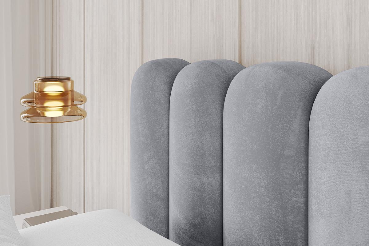 POLSTERBETT mit Bettkasten, Fußteil und Lattenrost, Boxbett ohne Matratze - SENA-Z 200x200 Hellgrau - Hellgrau, Holzwerkstoff/Textil (200/200cm) - ALTDECOR