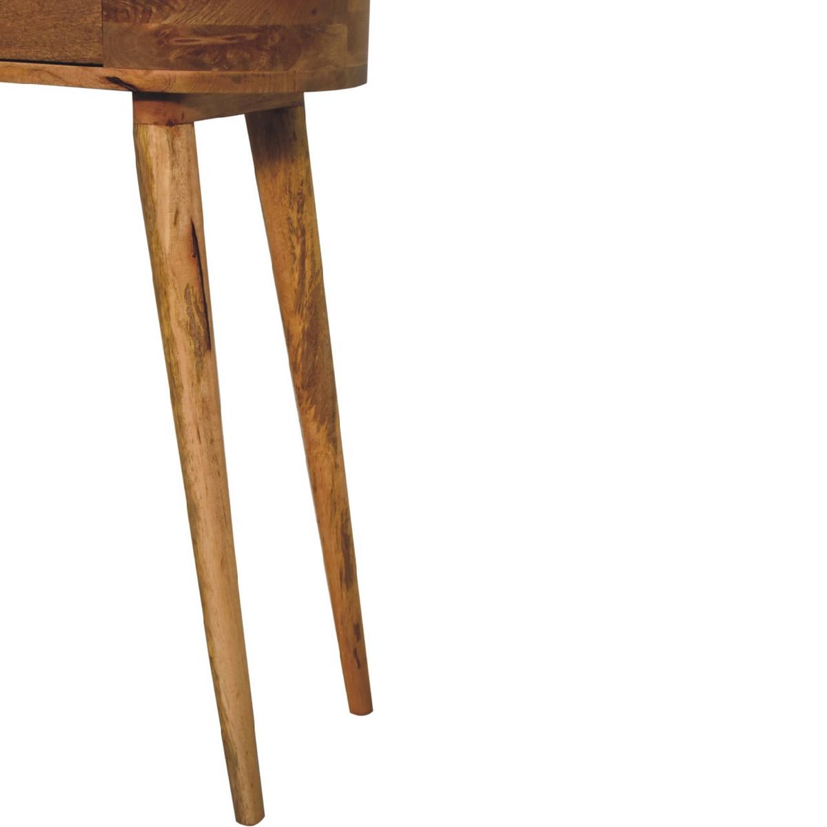 NACHTTISCH aus Massivholz, 1 Schublade, Nordische Beine, Beige - Messingfarben/Braun, Holz/Metall (60/78/30cm) - Artisan Furniture