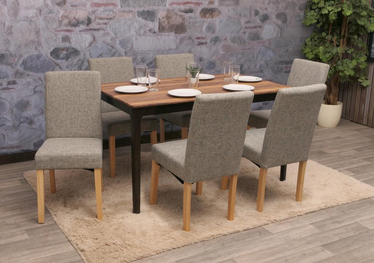 ESSZIMMERSTUHL Grau 6er-Set - Grau, Textil (43/90/48cm) - MCW
