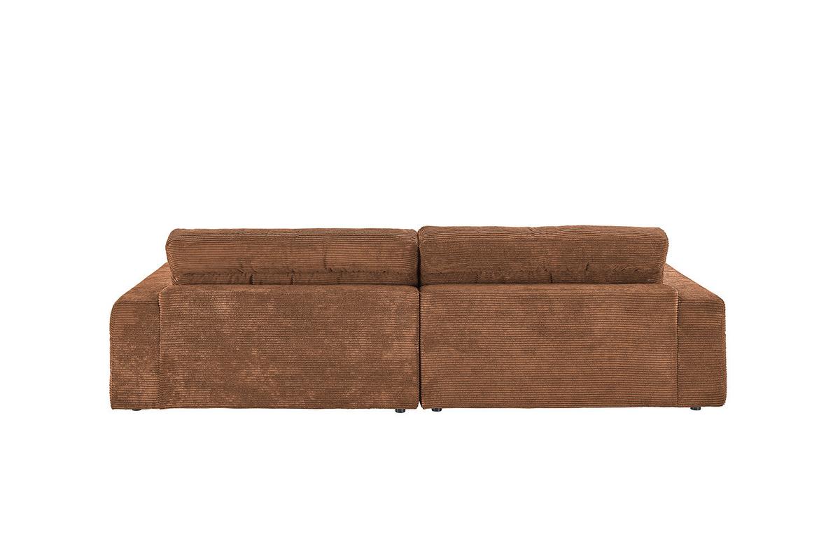 ECKSOFA LANA SOFA Braun Cord - Schwarz/Braun, Textil (296/205cm) - KAWOLA