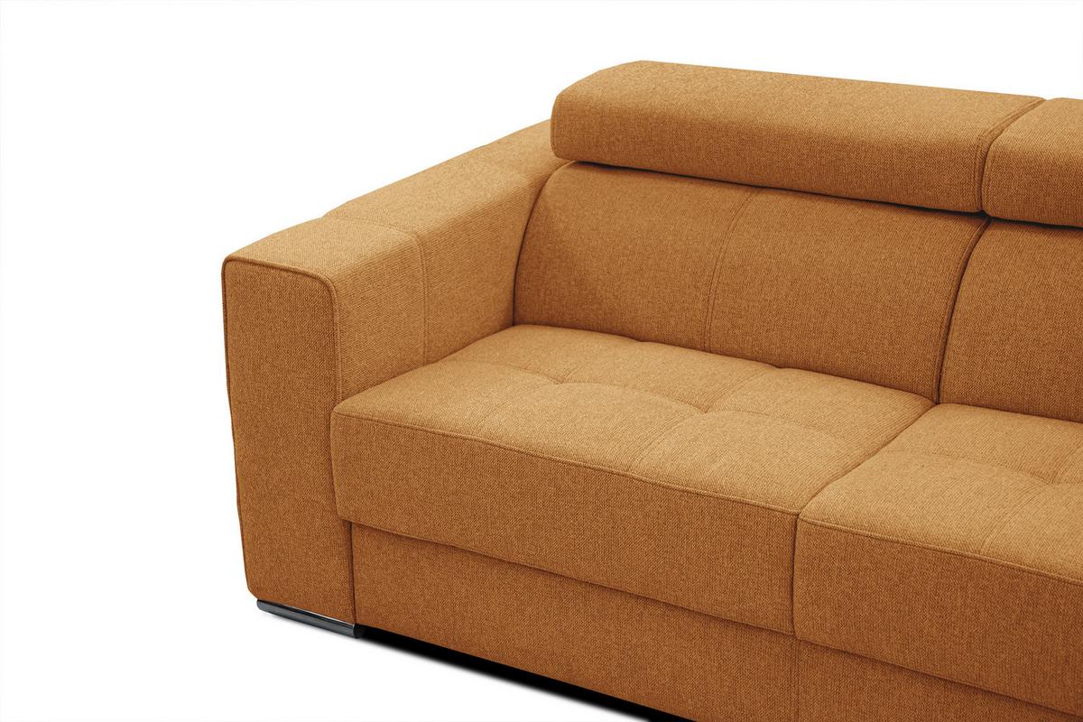 SOFA QUARTZ 3-Sitzer, orange - Orange, Holzwerkstoff/Textil (202/80/102cm) - Wozimo