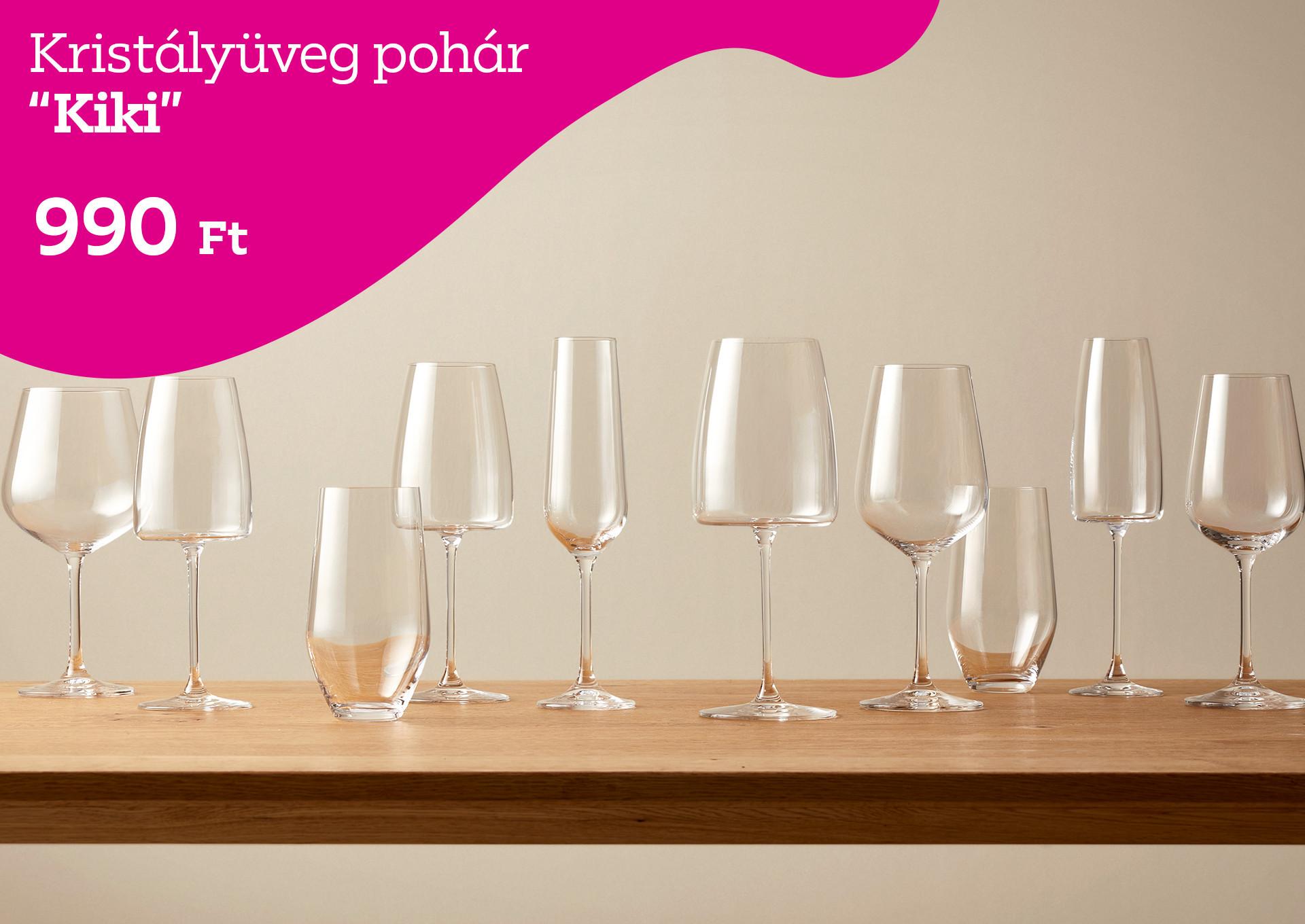 Kiki kristálypohár 990 Forint