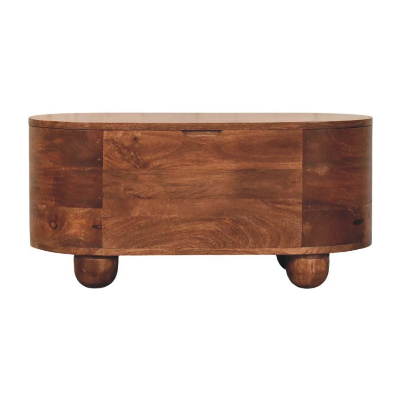 TRUHE mit Roasted-Almond-Finish, Stauraum innen, braun - Braun, Holz (80/38/35cm) - Artisan Furniture