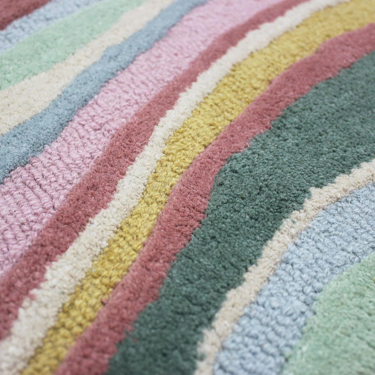 WOLLTEPPICH DERWENT, abstrakt, Grün-Bunt, 160 x 230 cm - Multicolor, Textil (230/160cm) - KADIMA DESIGN