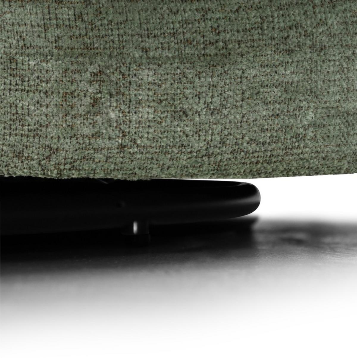 SESSEL Mao, Drehsessel mit runder Form, Grün, Chenille-Stoff - Grün, Textil (99/82/91cm) - Beautysofa
