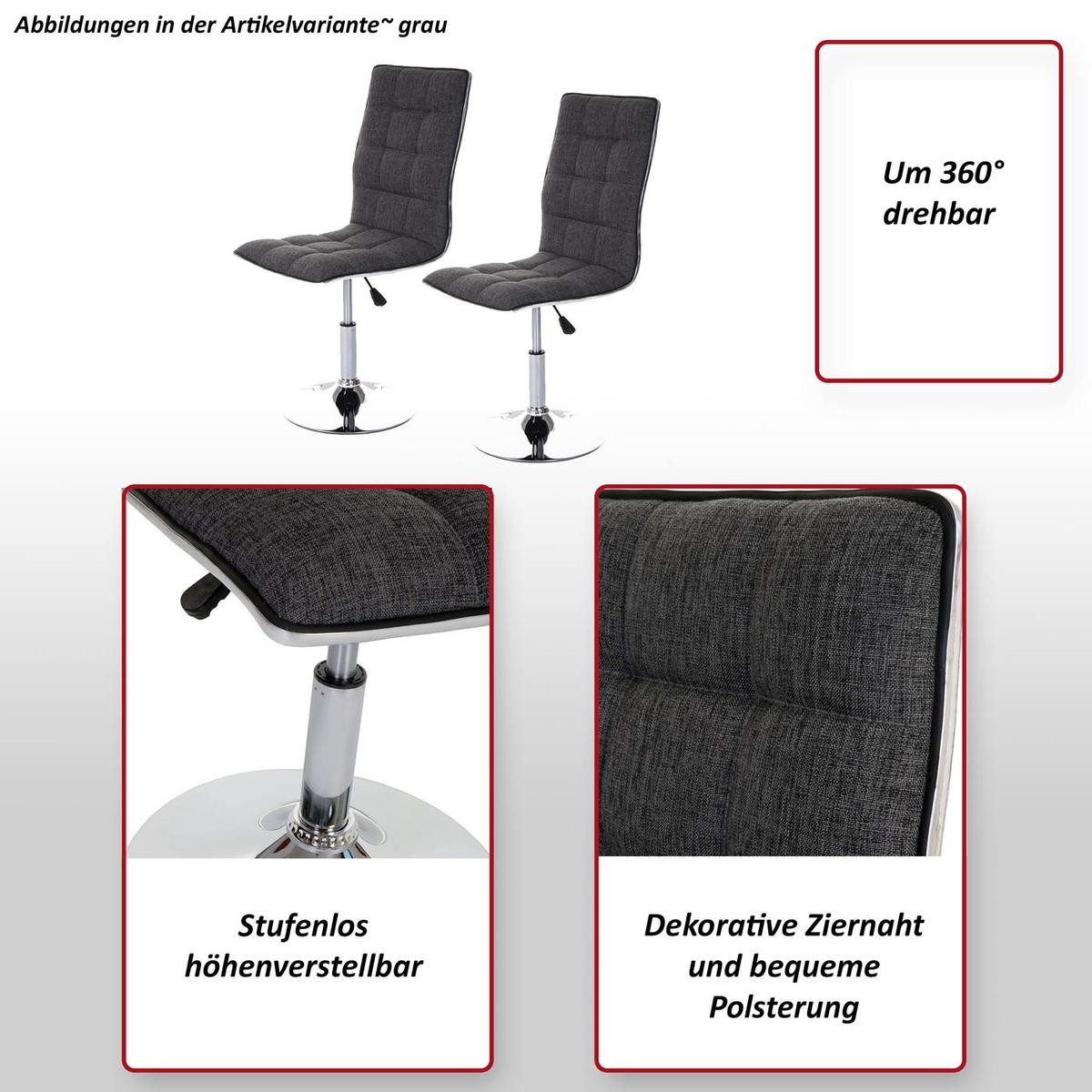 ESSZIMMERSTUHL Grau 2er-Set - Grau, Textil (43/103/54cm) - MCW
