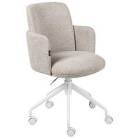 BÜROSTUHL Beige Dryden - Beige/Weiß, Textil (60/84/60cm) - Beliani