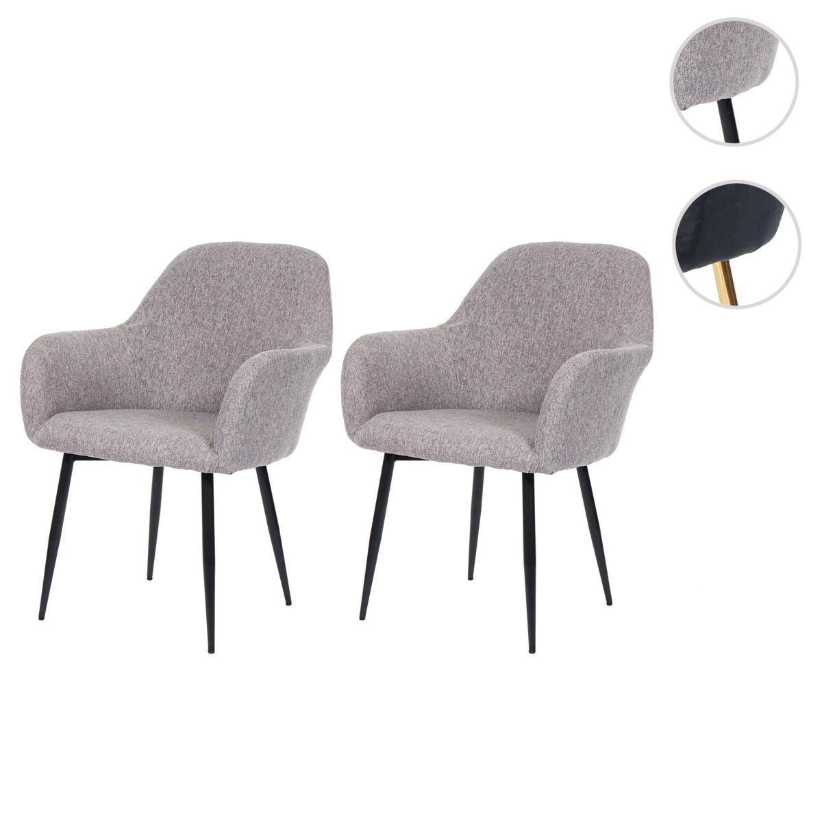ESSZIMMERSTUHL Grau 2er-Set - Grau, Textil (57/83/57cm) - MCW