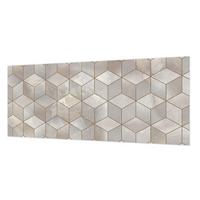 FOTOTAPETE 250x104 cm - Geometrisches Mosaik - Grau, Textil (250/104cm) - Wallfluent