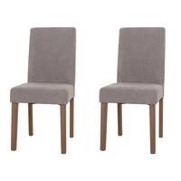 ESSZIMMERSTUHL Hellgrau 2er-Set - Hellgrau, Textil (42/90/50cm) - MCW
