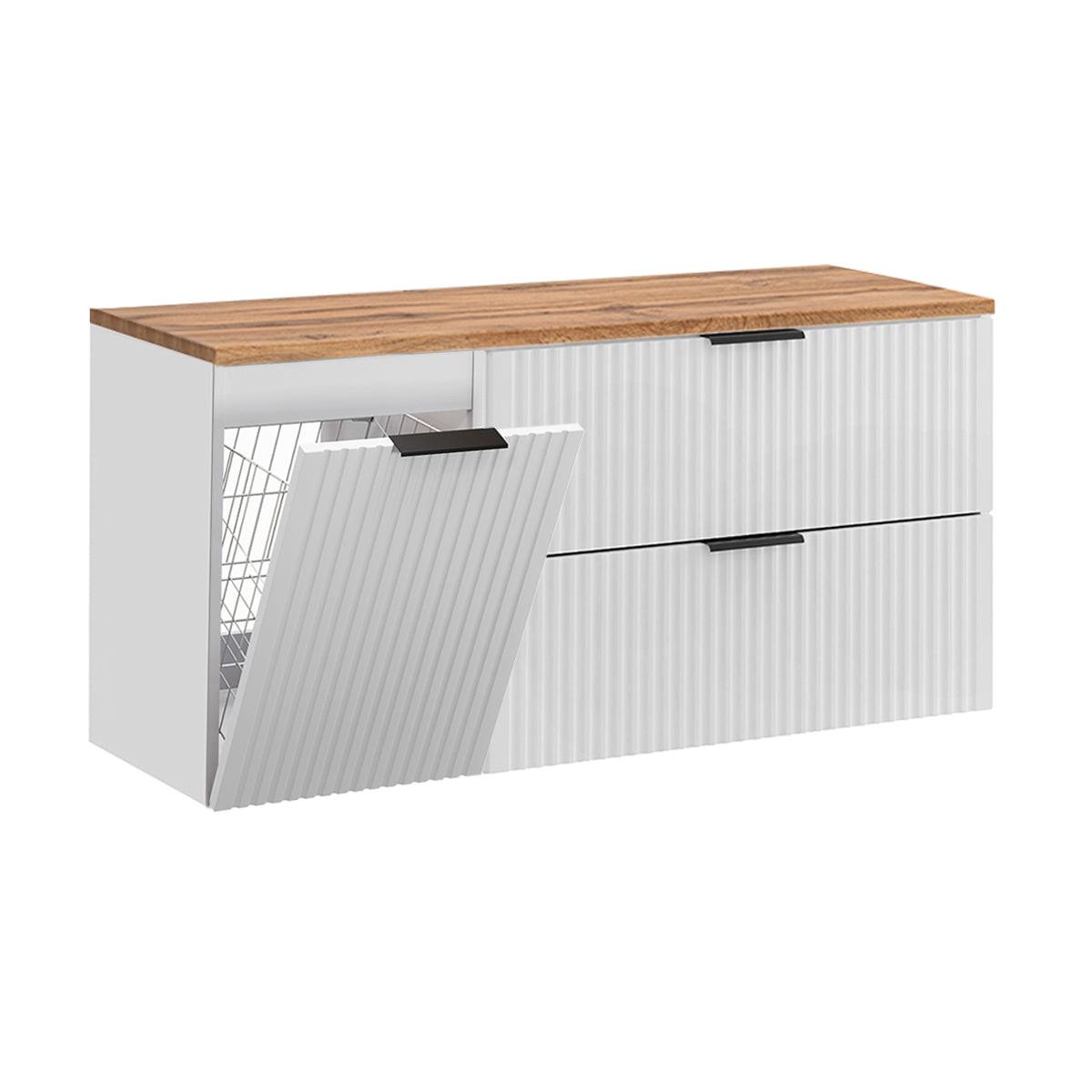 WASCHTISCHUNTERSCHRANK 120.8cm Adriel Weiß - Weiß, Holzwerkstoff (120.8/59/46cm) - Petits-meubles