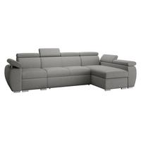 ECKSOFA Boston LCP, Seite: Rechts 1P(65)+2R+LCP - Greige/Silberfarben, Holz/Textil (320/170cm) - MIRJAN24