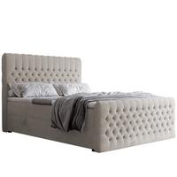 BOXBETT 140x200 cm mit Topper - Beige, Holzwerkstoff/Textil (140/200cm) - Idohome