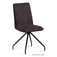 ESSZIMMERSTUHL (2er-Set) Desiri 47x92x60 Schwarz/Espresso - Dunkelbraun/Schwarz, Kunststoff (60/92/47cm) - 58aufmkessel