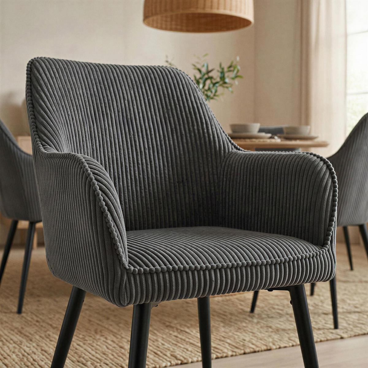 ESSZIMMERSTÜHLE VERONA 2er-Set grau - Grau, Textil (59/85/63cm) - IDIMEX