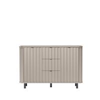 KOMMODE MODERNO 137,2/91/40,5cm mit 3 Schubladen 2 Türen Beige - Beige, Holzwerkstoff (137.2/91/40.5cm) - MASSENO