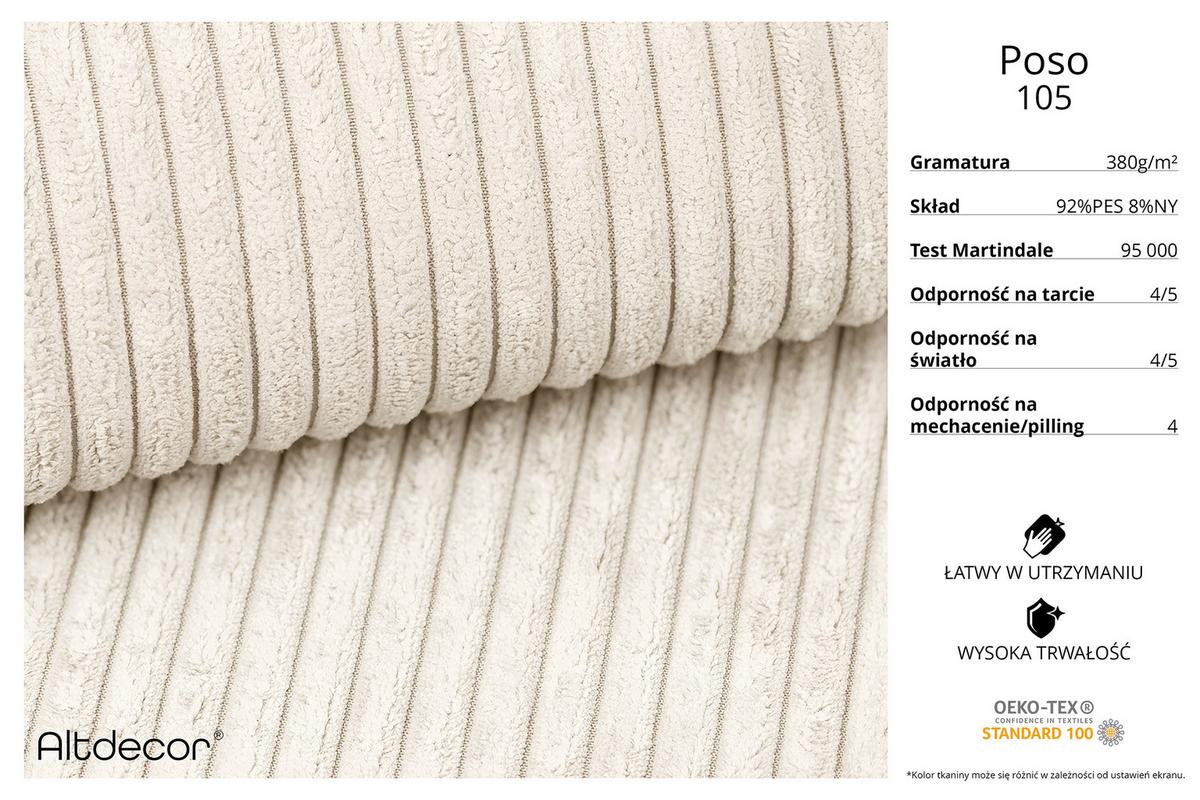 ECKSOFA mit Schlaffunktion Ottomane RECHTS OLEA-L2 321x164x75 Beige Cord - Schwarz/Cappuccino, Holzwerkstoff/Kunststoff (164/321cm) - ALTDECOR
