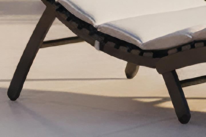 Gartenliege klappbar Aluminium pulverbeschichtet dunkelgrau Polywood matt wetterbeständig UV-beständig