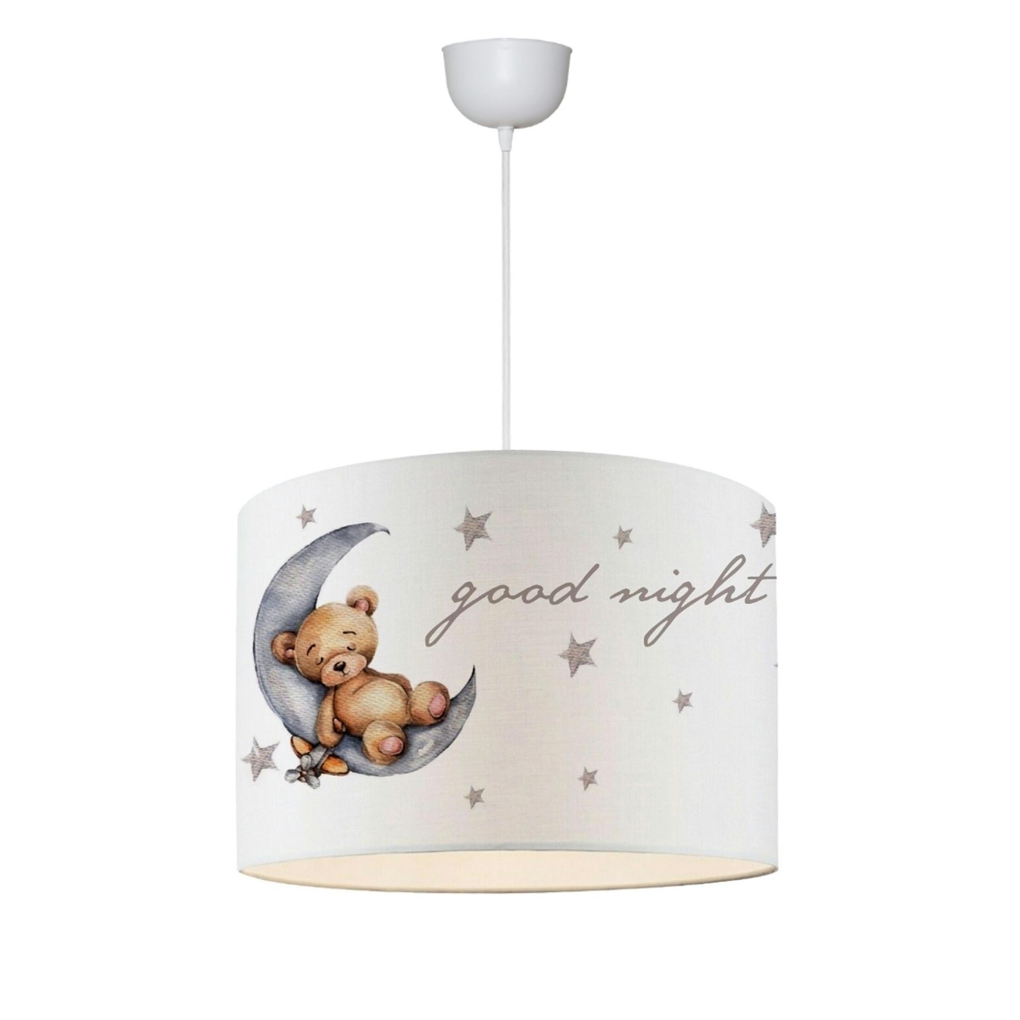 KINDERHÄNGELEUCHTE Rugby - Braun/Grau, Textil (28/28/70cm) - lux.pro