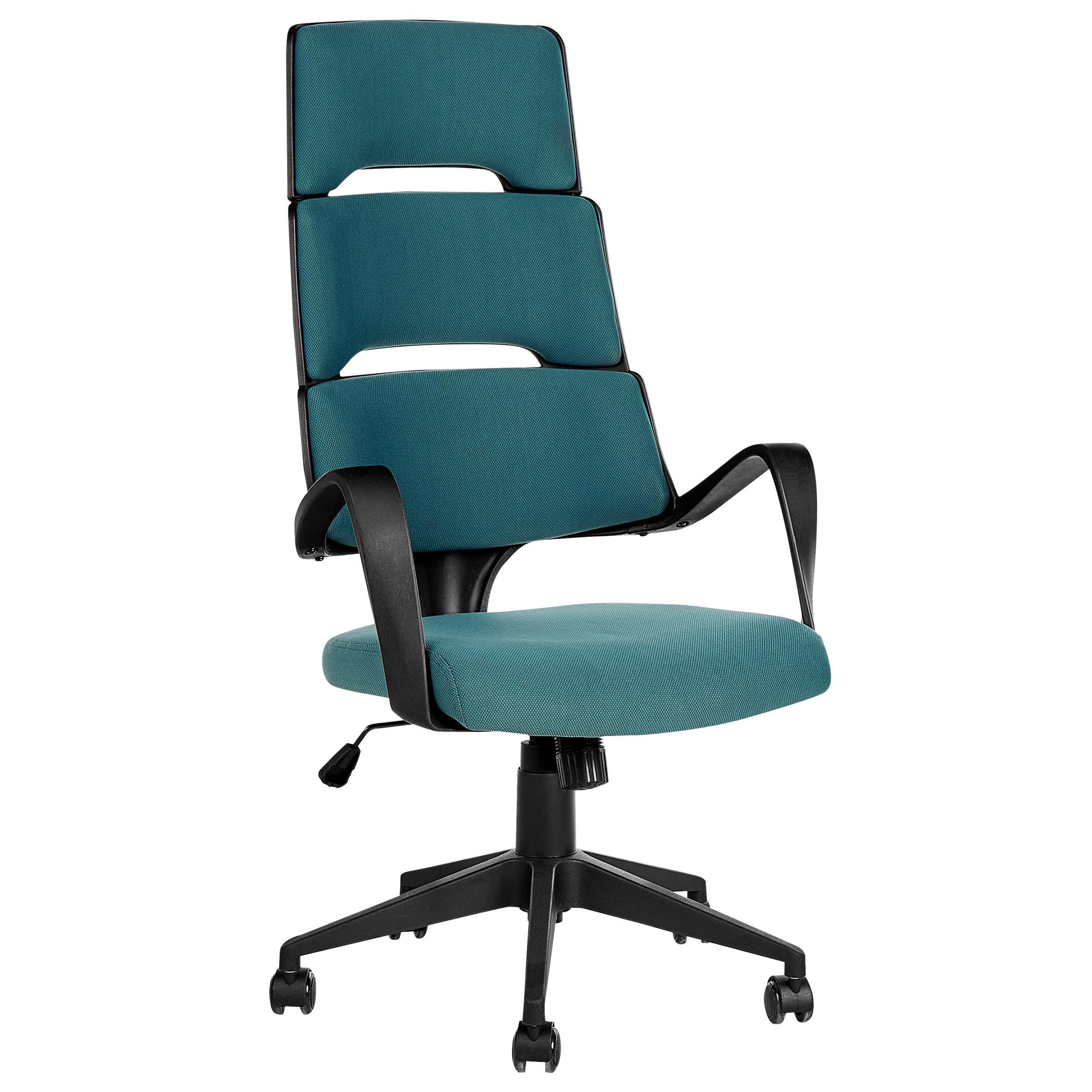 BÜROSTUHL Kunststoff Blau Grandiose - Blau, Textil (66/118/52cm) - Beliani