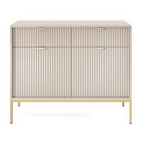 VELLORE Sideboard - Ecru/Beige, Holzwerkstoff/Metall (104/83/39cm) - Selsey